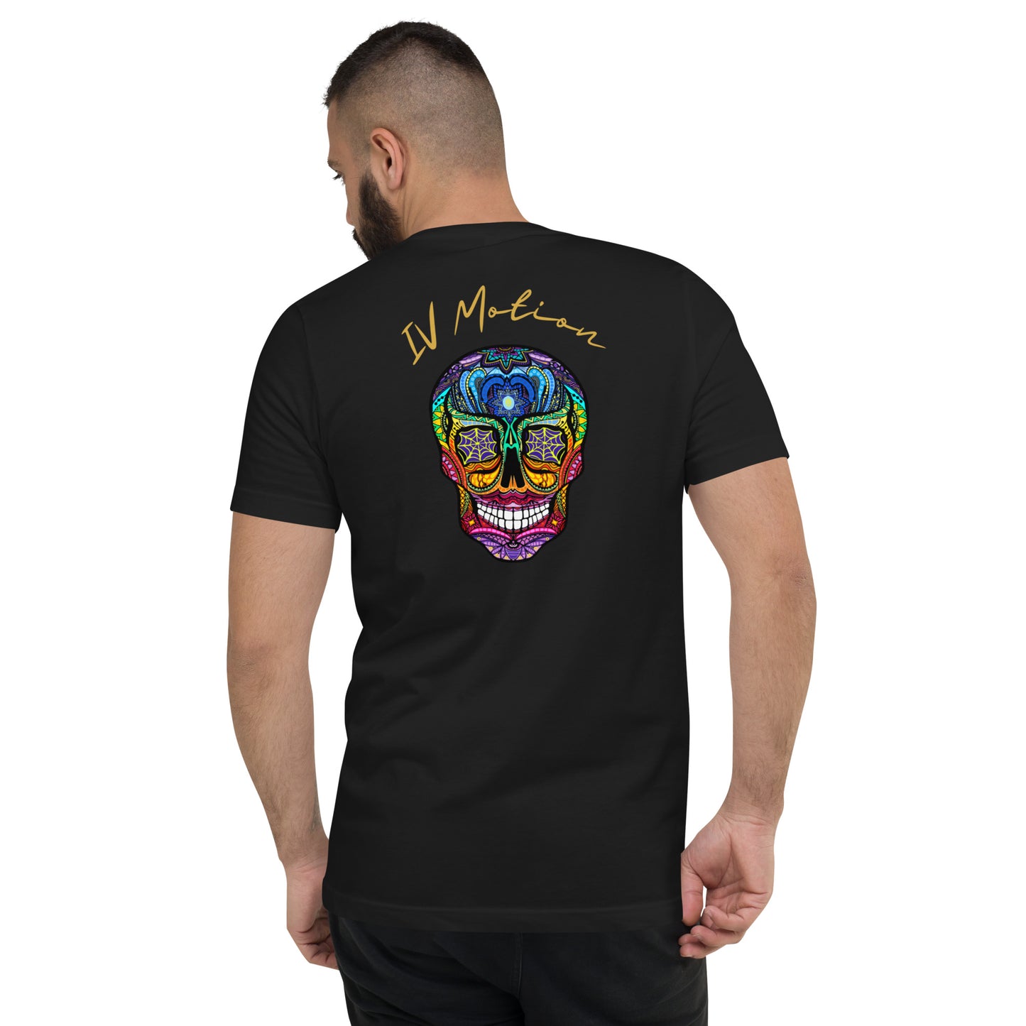 Rainbow Sugar Skull V-Neck