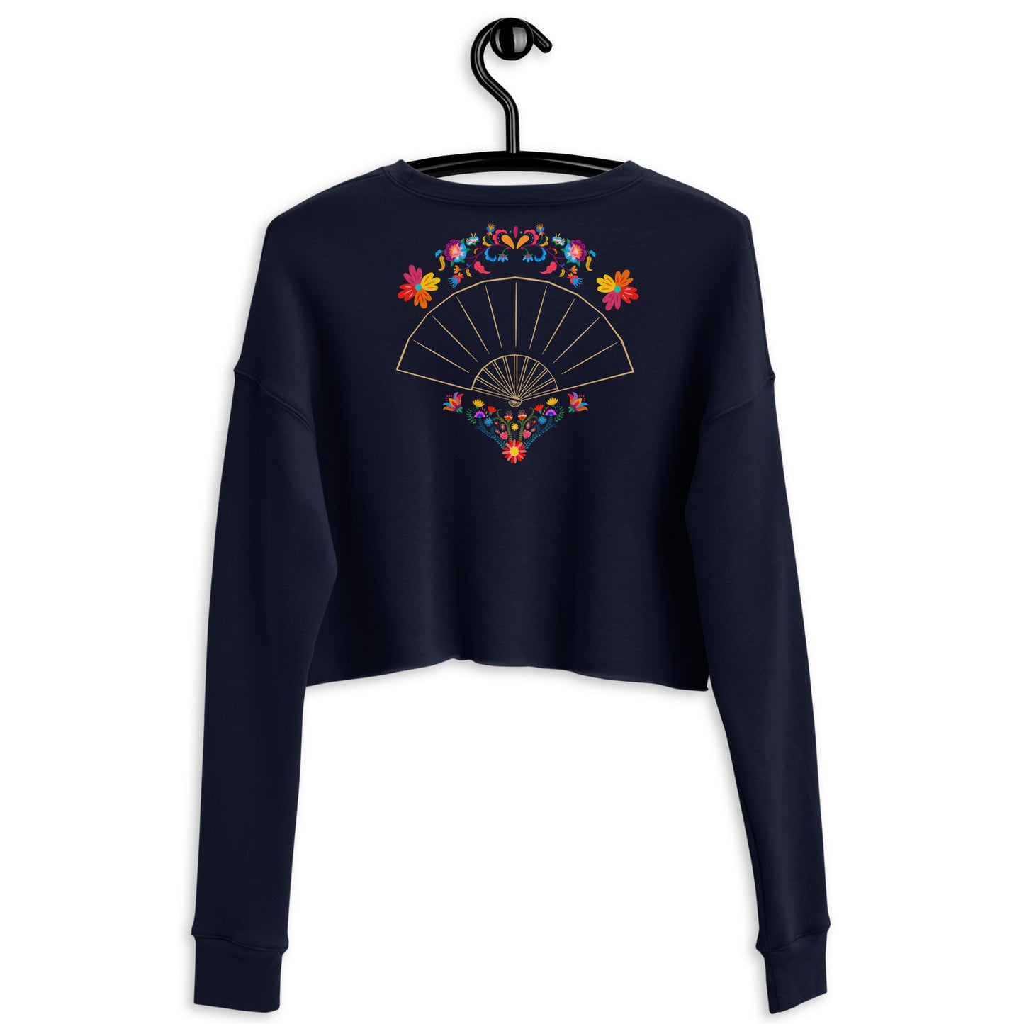 Fan Fusion Embroidered Front and Print Back Crop Sweatshirt